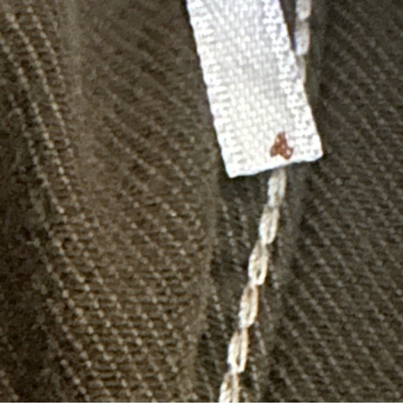 Free People Splendor  In The Grass Army Green Paper Bag Denim Skirt Size 4 NEW - Picture 10 of 11